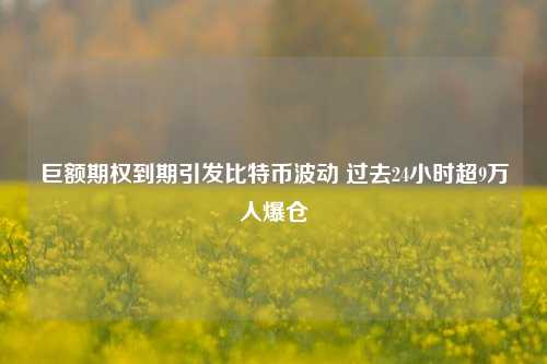 巨额期权到期引发比特币波动 过去24小时超9万人爆仓