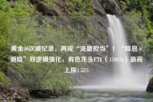 黄金40次破纪录，再成“流量担当”！“降息+避险”双逻辑强化，有色龙头ETF（159876）最高上探1.55%