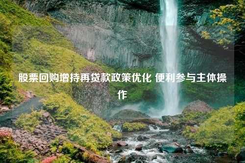 股票回购增持再贷款政策优化 便利参与主体操作